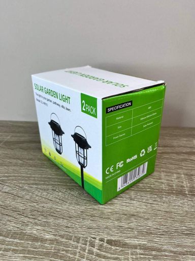 Солнечный садовый фонарь Solar Garden Light ZL-W610 2 шт для освещения дорожек клумб газонов Черный (2090414)