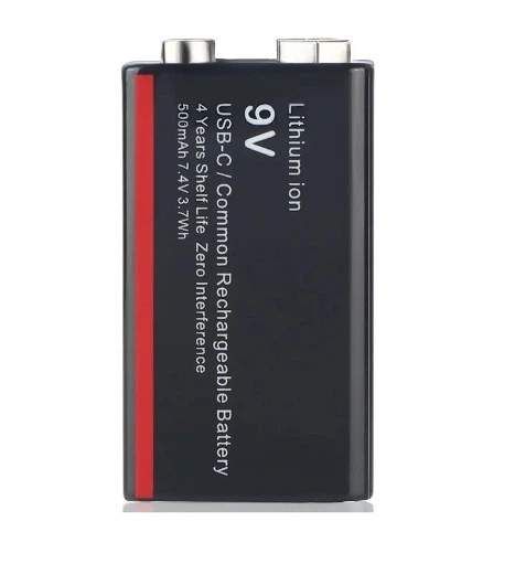 Акумулятор крона Soshine 6F22 9V 500 mAh Type-C (18885-hbr) (2090501)