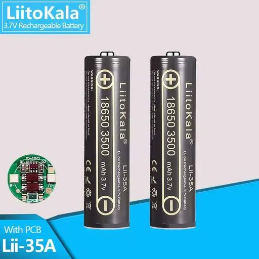Акумулятор із захистом LiitoKala Lii-35A-PCB 18650 3500mAh Li-ion 3.7V Чорний (2899693956) (2090507)