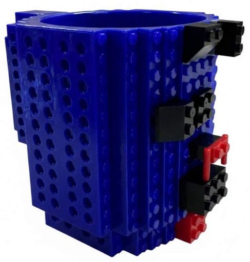 Кухоль-конструктор No Brand Build-On Brick Mug 350 мл Синій (2104619135) (2090522)