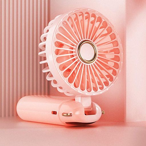 Мінівентилятор портативний, з підставкою для телефона, Mini fan XL-880, Рожевий (2091442)