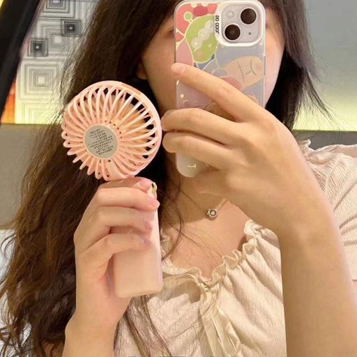 Мінівентилятор портативний, з підставкою для телефона, Mini fan XL-880, Рожевий (2091442)