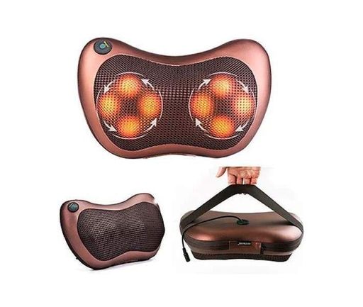 Масажна подушка для дому та машини масажер Massage Pillow 8 роликів (1756375287) (2091925)