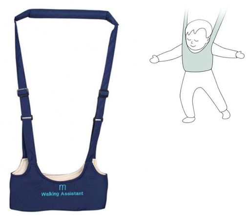 Набір дитячі віжки-ходунки Walking Assistant Синій та М'яка іграшка Пушин кет з пончиком (vol-1135) (2092219)