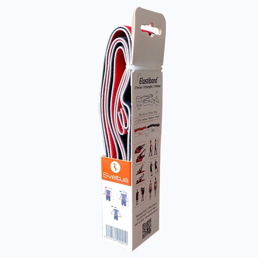 Еспандер для фітнесу регульований Sveltus Elastiband 3 Strengths 10-12-15 кг QR код (SLTS-0001) (2092563)