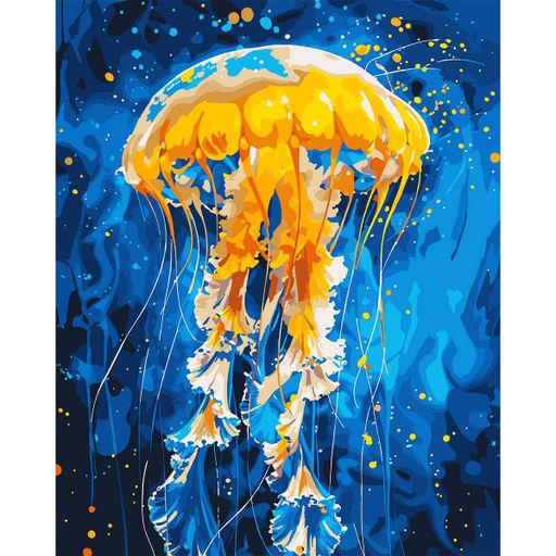 Картина за номерами Santi Танець медузи 40x50 см LED підсвітка (955067) (2092569)
