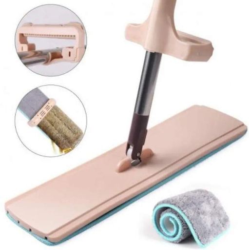 Швабра з віджиманням OPT-TOP Spin Easy Mop 360 мікрофібра телескопічна ручка Бежевий (2104618573) (2092599)