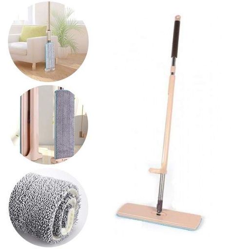 Швабра з віджиманням OPT-TOP Spin Easy Mop 360 мікрофібра телескопічна ручка Бежевий (2104618573) (2092599)