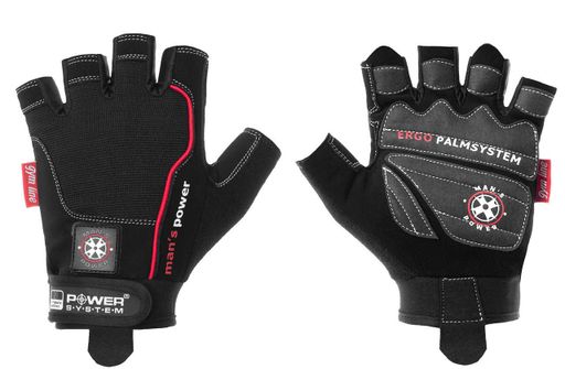 Рукавички для фітнесу та важкої атлетики Power System Man Power PS-2580 M Black (2092632)