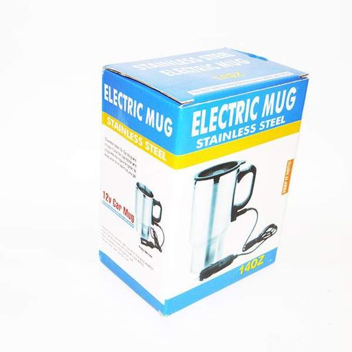 Термокухоль з підігрівом Electric Mug 12 V Сріблястий з чорним (73698839) (2093356)