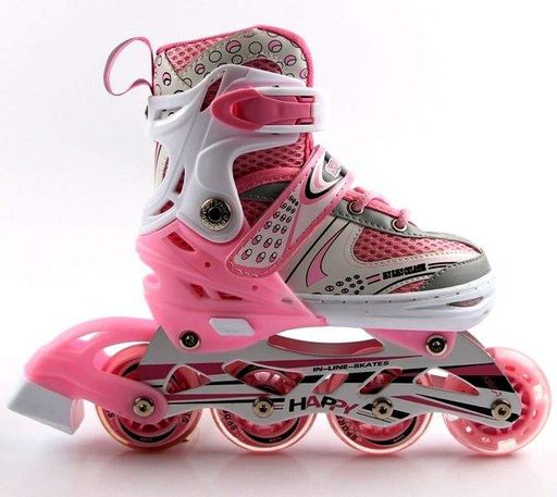 Роликові ковзани Happy 29-33 Pink (518333674-S) (2093575)