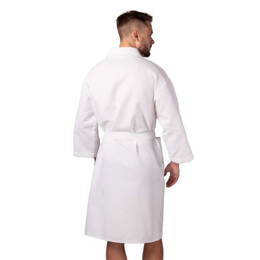 Вафельний халат Luxyart Кімоно XL Білий (LS-0411) (2093739)