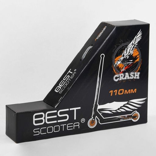 Самокат трюковий Best Scooter "CRASH" HIC-система, ПЕГІ, алюмінієвий диск та дека Black/Blue (102312) (2093768)