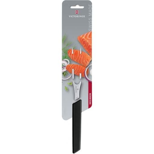 Кухонна обробна вилка Victorinox Swiss Modern Carving 15 см Чорна (6.9033.15B) (2093895)