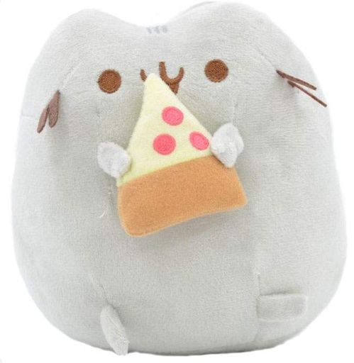 М'яка іграшка кіт зі шматочком піци VOLRO Pusheen cat Сірий (vol-646) (2094581)