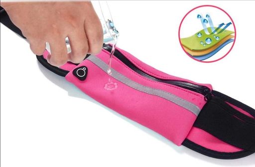 Сумка для бігу на пояс RunningBag з кишенею на пляшку Pink (HbP0506204) (2094766)