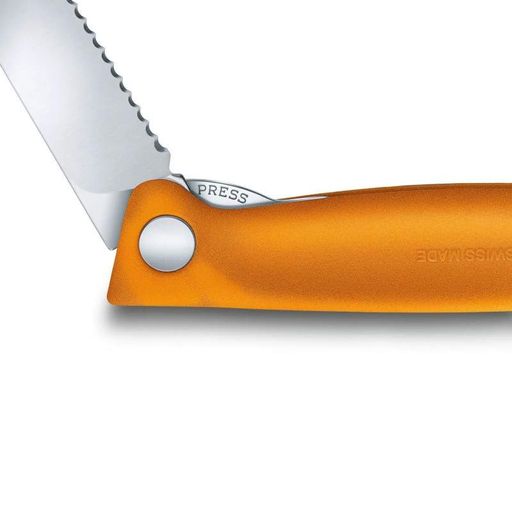 Кухонний ніж складаний Victorinox SwissClassic Foldable Paring 110 мм Помаранчевий (6.7836.F9B) (2094963)