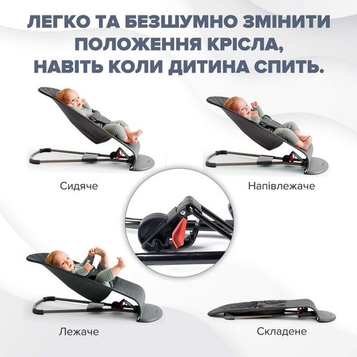 Шезлонг-гойдалка BABY Balance Soft No Brand Бірюзовий (BBS-03-00) (2095367)