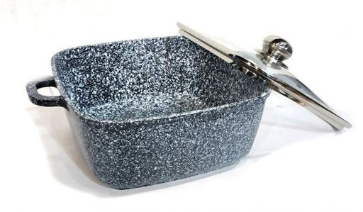 Каструля з кришкою мармурове покриття Benson BN 362 5.1 л 24 см Чорний (2095751)