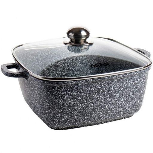 Каструля з кришкою мармурове покриття Benson BN 361 3 л 20 см Чорний (2095752)