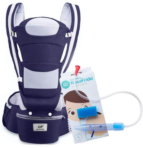 Хіпсіт Ерго-рюкзак Baby Carrier 6 в 1 Темно-Синій + Дитячий назальний аспіратор (vol-1434) (2096213)
