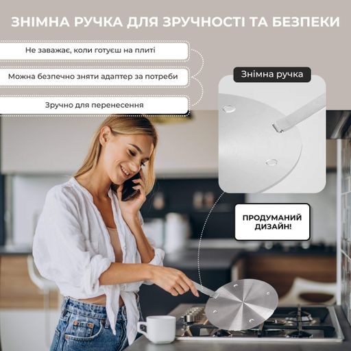 Адаптер (перехідник) для індукційної плити No Brand 20 см (2096553)