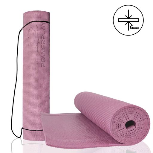 Килимок для йоги та фітнесу PowerPlay 4010 PVC Yoga Mat 173x61x0.6 см Лавандовий (2096554)