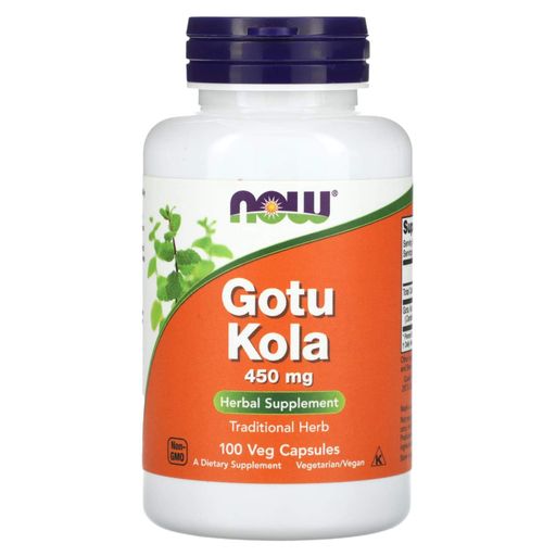 Готу кола (Gotu Kola), 450 мг, 100 вегетаріанських капсул Now Foods vit0002356 (2096748)