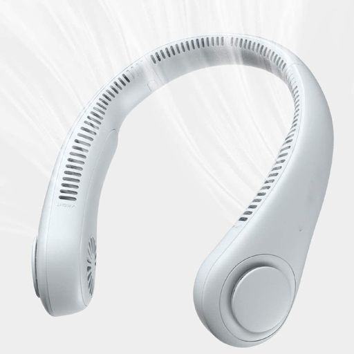 Портативний вентилятор на шию Bladeless Neck Cooler · Охолоджувач повітря з 3 режимами обдуву обличчя та шиї (2096791)