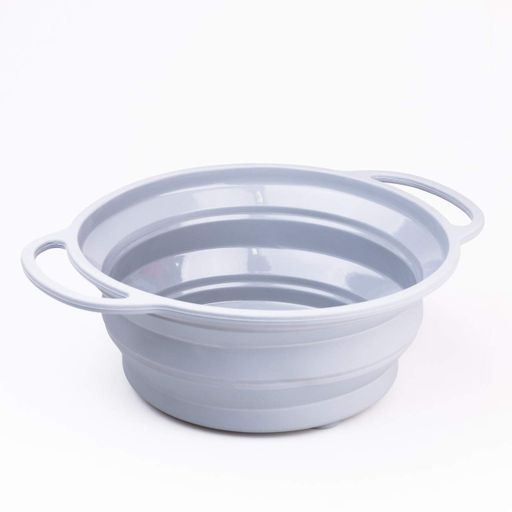 Друшляк 2.6 л силіконовий складаний з ручками 2.6 л Сірий HP34544G TS Kitchen (2096843)