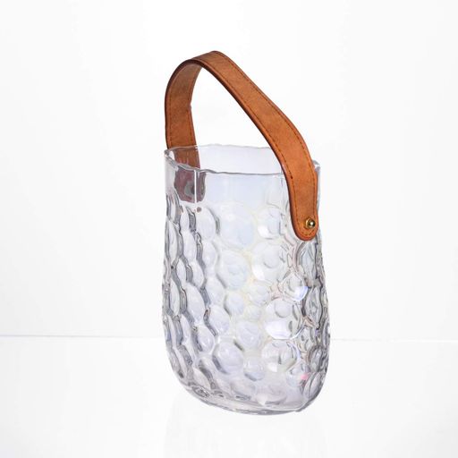 Ваза сумочка з ручкою 13×9.5×18 (см) декоративна скляна ваза для квітів 1.2 (л) Райдужний HP-19-153-6 Yiwu (2097018)