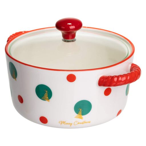 Супниця порцелянова Christmas Tree новорічна 800 (мл) з кришкою Yiwu FM-CS-9D (2097080)