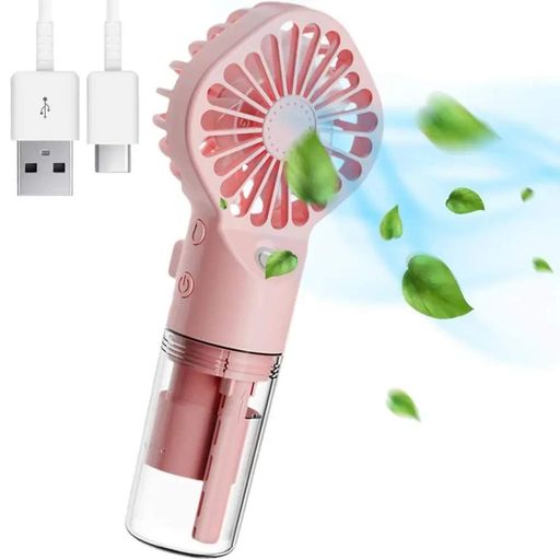 Ручний вентилятор з зволожувачем та USB, Рожевий (2097205)