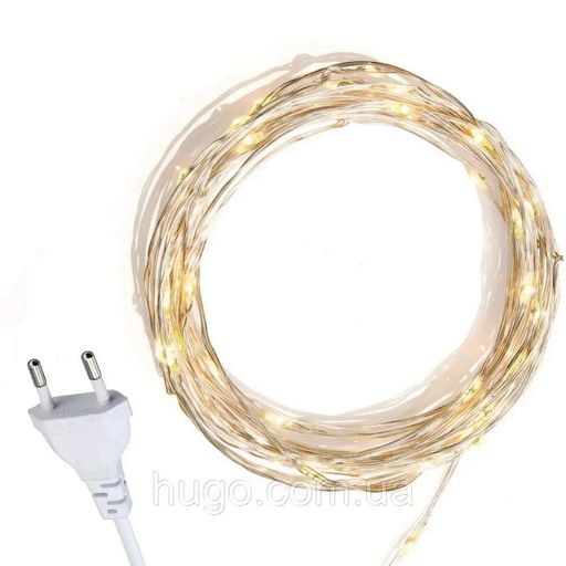 Гірлянда "Роса" від мережі, 20 м, 200 LED, AD-50537, Теплий білий (2097237)