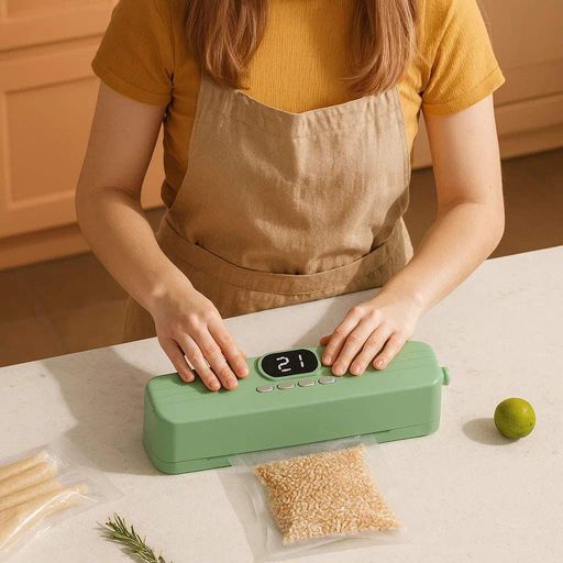 Вакууматор для продуктів + пакети, з USB, 60 КПа, Зелений (2097487)