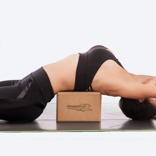 Блоки для йоги 2шт PowerPlay PP_4006 з пробкового дерева Cork Yoga Block пара (2097867)