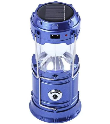 Кемпінгова переносна LED лампа OPT-TOP JH-5800T (Power Bank, сонячна панель) з павербанком Синій (1756375682) (2097901)