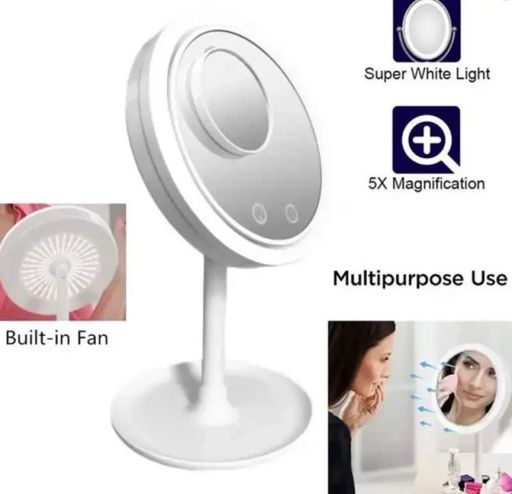 Дзеркало з LED підсвічуванням кругле No Brand LED FAN MIRROR з вентилятором (2093506429) (2097914)