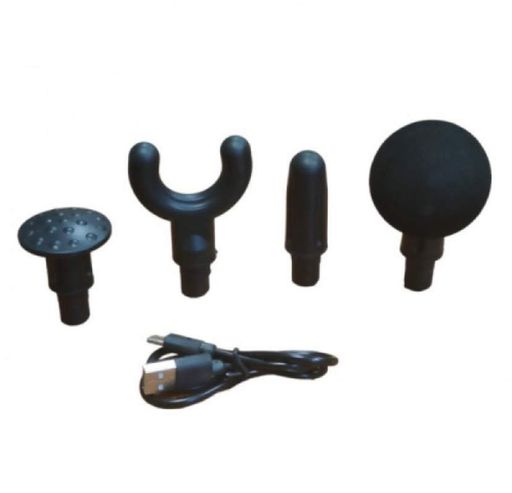 М'язовий ударний масажер Fascial GUN JY-760 4 насадки Чорний 30151367Е (2097990)