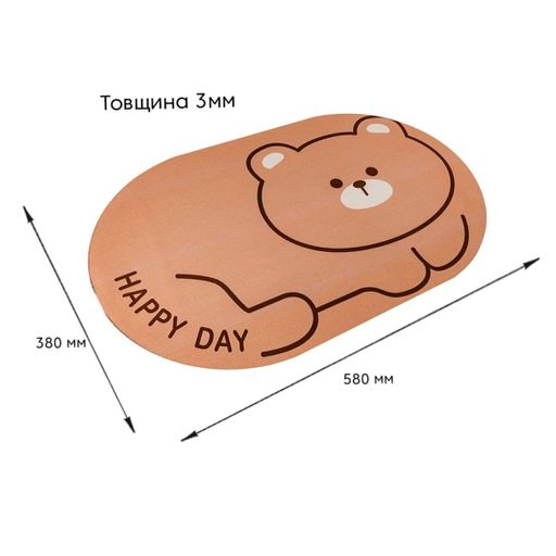 Вологопоглинаючий килимок Sticker Wall 35x58 см Коричневий (SW-00002556) (2098006)