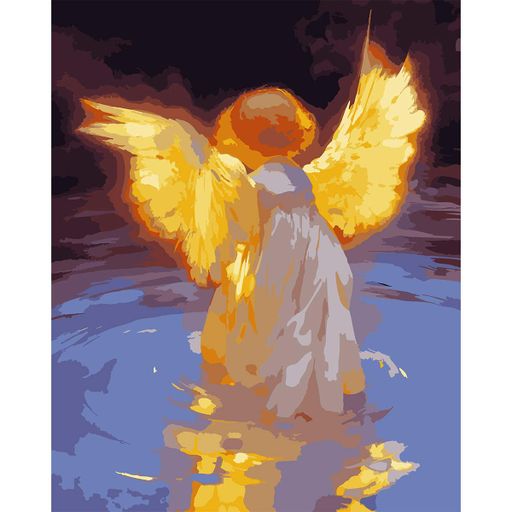 Картина за номерами Santi Сяючий янгол 40x50 см LED підсвітка (955081) (2098072)