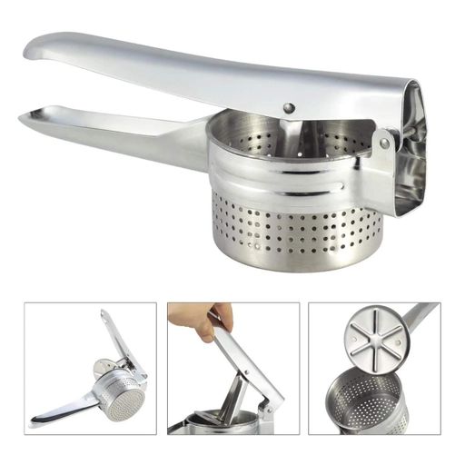 Прес для картоплі Kamille КМ 8857 9,5х27х10,5 см Сріблястий (2098136)