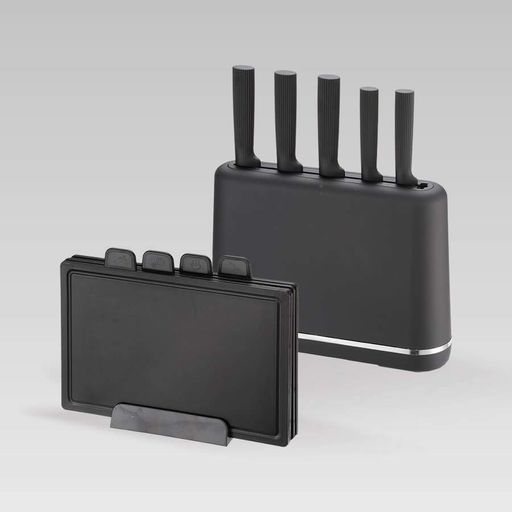 Набір ножів з обробними дошками Maestro MR-1412 9,8 х9, 8х22 см Black 10 шт (2098158)