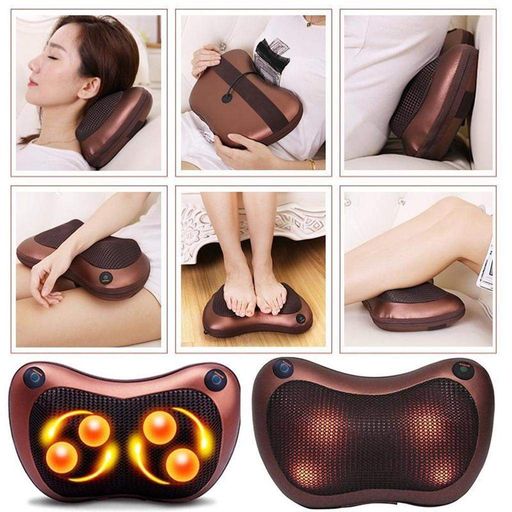 Масажна подушка в автомобіль MASSAGE pillow для спини та шиї з інфрачервоним підігрівом MS (1756374572) (2098212)