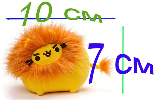 М'яка іграшка 2Life Pusheen cat Лев 10х7 см Помаранчевий (v-11465) (2098288)