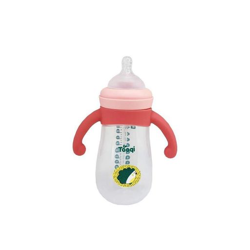 Пляшечка пластикова з силіконовими ручками MGZ-0200(Pink) 260 мл Mega Zayka (2098821)