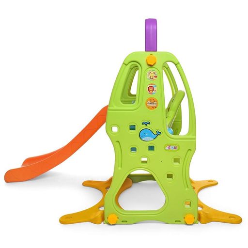 Дитяча гірка-гойдалка HF-H002 пластик, з баскетбольним кільцем Bambi (2099356)