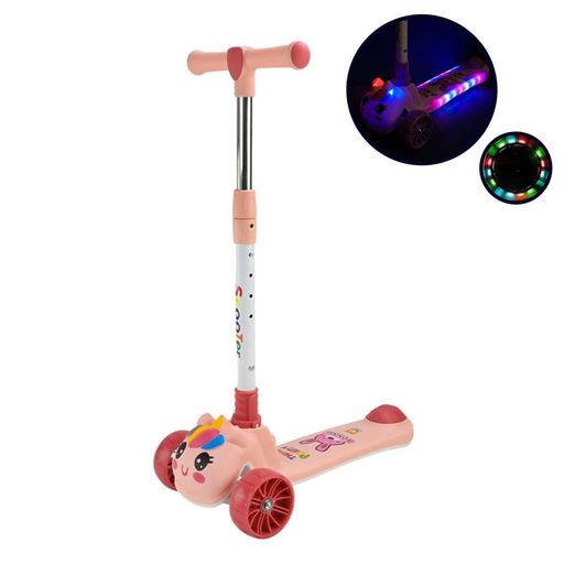 Дитячий самокат триколісний SC2619(Peach) колеса PU, з музикою та світлом EXTREME (2099577)