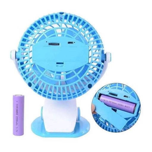Вентилятор Міні USB з прищіпкою Mini fan LY-582 • Портативний настільний вентилятор з акумулятором і кріпленням (2099728)