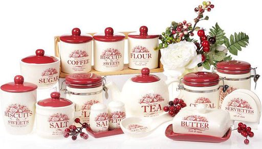 Банка керамічна "Англійська Шипшина BISCUITS" 700мл з металевою затяжкою Bona (2099787)
